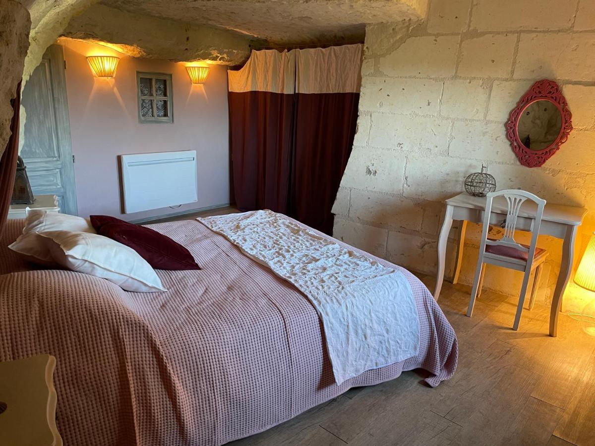 Willa L'Escale Troglo Au Bord De La Loire Souzay-Champigny Zewnętrze zdjęcie
